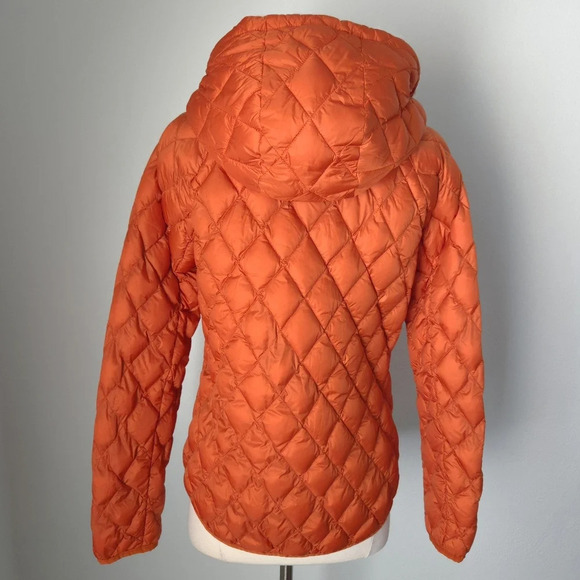 NWOT Michael Kors Fur Hooded Orange Packable Down Quilted Puffer Jacket - Picture 4 of 9
